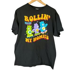 Men's Rollin' With My Homies Care Bears Skating T-Shirt - Large